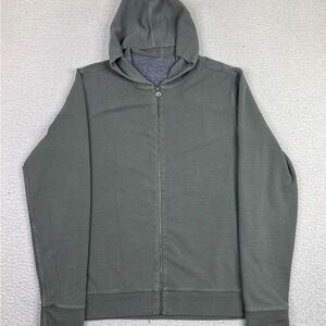Men's Green Waffle Hoodie Sweater